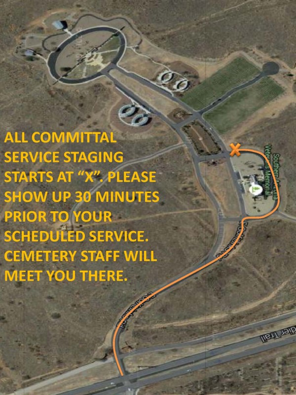 Committal Service Staging Area